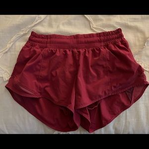 Lululemon Pink Hotty Hot shorts 2.5” Size 6